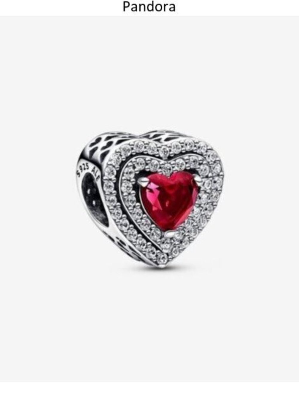 Pandora Sparkling Levelled Heart Charm